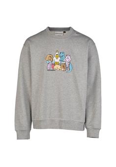 Cleptomanicx The Gang Sweatshirt Herren Heather Gray