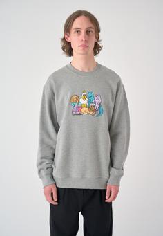 Rückansicht von Cleptomanicx The Gang Sweatshirt Herren Heather Gray