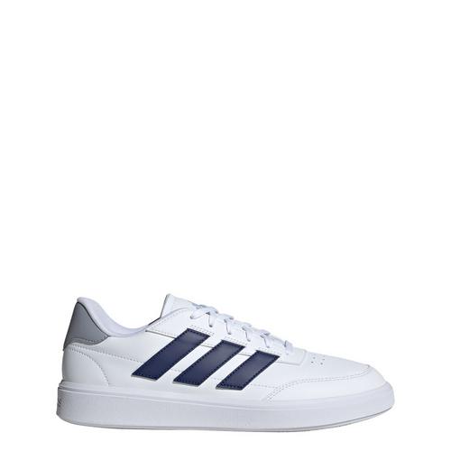 Rückansicht von adidas Courtblock Schuh Fitnessschuhe Herren Cloud White / Dark Blue / Halo Silver