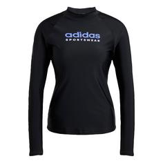 adidas Long Sleeve Rashguard UV-Shirt Damen Black / Cobalt Blue