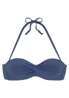 S.OLIVER Bügel-Bandeau-Bikini-Top Bikini Oberteil Damen blau