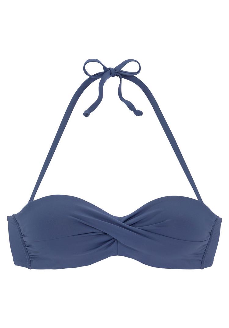S.OLIVER S.OLIVER B&uuml;gel-Bandeau-Bikini-Top Bikini Oberteil Damen - blau - 0 | SportScheck