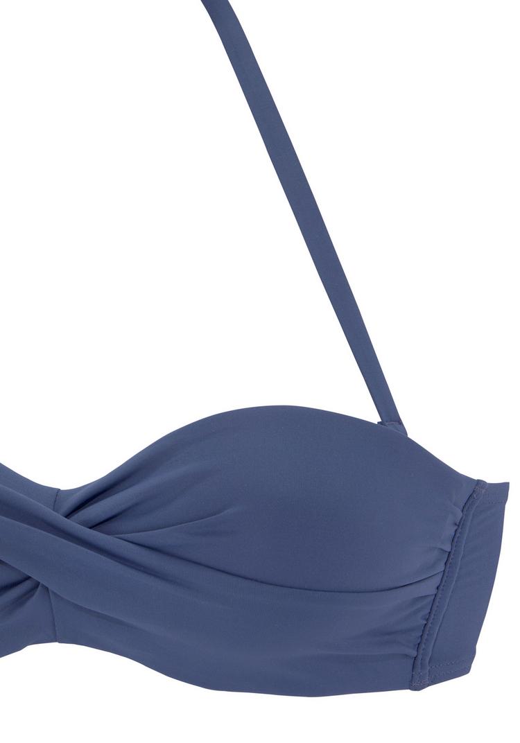 S.OLIVER S.OLIVER B&uuml;gel-Bandeau-Bikini-Top Bikini Oberteil Damen - blau - 0 | SportScheck