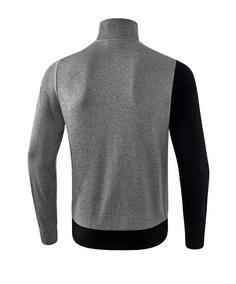 Rückansicht von Erima 5-C Polyesterjacke Trainingsjacke Herren SchwarzGrauWeiss