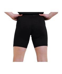 Rückansicht von Nike Stock Tight Short Damen Laufshorts Damen schwarz