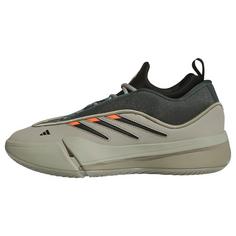 adidas Dame 9 Low Basketballschuh Basketballschuhe Silver Pebble / Legend Ivy / Impact Orange