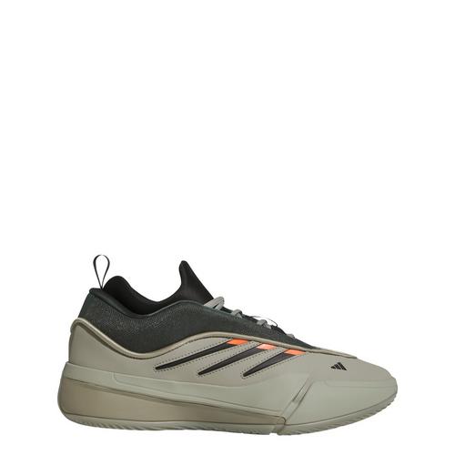 Rückansicht von adidas Dame 9 Low Basketballschuh Basketballschuhe Silver Pebble / Legend Ivy / Impact Orange