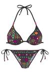 Buffalo Triangel-Bikini Bikini Set Damen - schwarz bedruckt