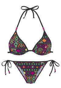 Buffalo Triangel-Bikini Bikini Set Damen - schwarz bedruckt