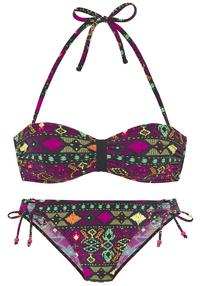 Buffalo Bandeau-Bikini Bikini Set Damen - schwarz bedruckt