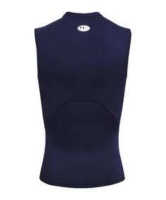 Rückansicht von Under Armour Baselayer HG Comp Tanktop Weiß Funktionsshirt Herren blau