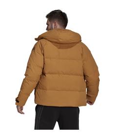 Rückansicht von adidas Big Baffle Winterjacke Sweatjacke Herren braun