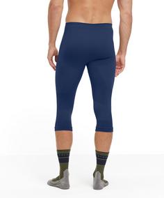 Rückansicht von Falke Warm 3/4-Tights Herren space blue (6116)