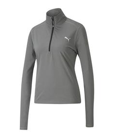 PUMA Cross the Line HalfZip Sweatshirt Damen Funktionssweatshirt Damen grau