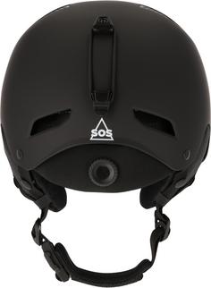 Rückansicht von SOS Cooper Skihelm 1001 Black