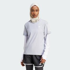 Rückansicht von adidas Own the Run T-Shirt T-Shirt Damen Halo Silver