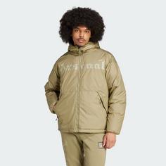 Rückansicht von adidas FC Arsenal Seasonal Daunenjacke Funktionsjacke Herren Orbit Green / Feather Grey