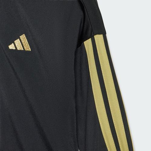 Rückansicht von adidas Essentials CLIMACOOL Kids Trainingsanzug Trainingsanzug Kinder Black / Gold Metallic