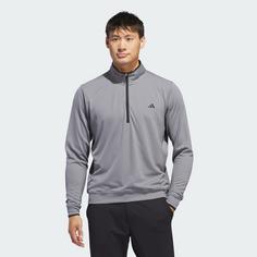 Rückansicht von adidas Lightweight Half-Zip Oberteil Sweatshirt Herren Grey Three