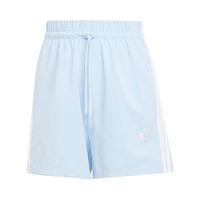 adidas Essentials 3-Streifen Cotton Shorts Funktionsshorts Damen - Glow Blue / White