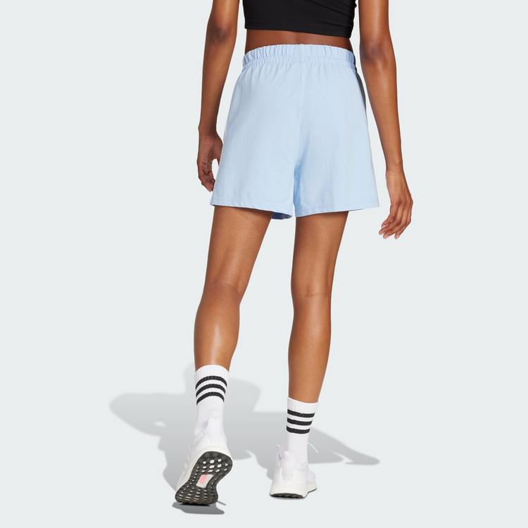 adidas adidas Essentials 3-Streifen Cotton Shorts Funktionsshorts Damen - Glow Blue / White - 1 | SportScheck