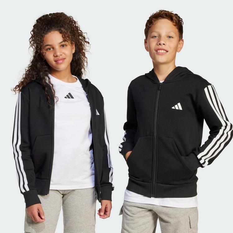 adidas adidas 3 STRIPES Sweatjacke Jungen - black-white - 0 | SportScheck