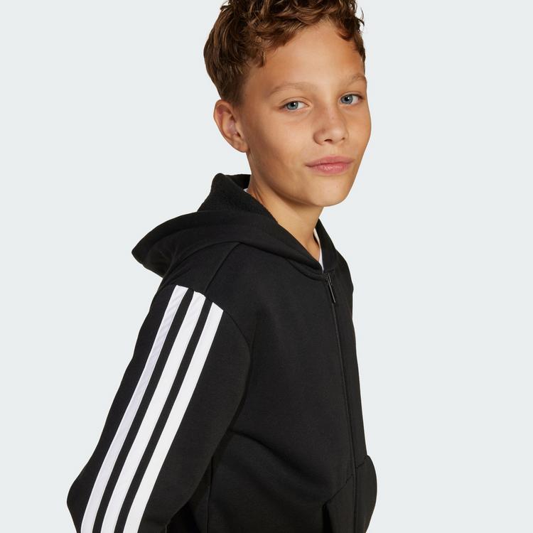 adidas adidas 3 STRIPES Sweatjacke Jungen - black-white - 0 | SportScheck