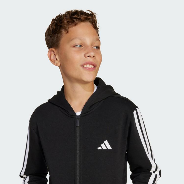 adidas adidas 3 STRIPES Sweatjacke Jungen - black-white - 1 | SportScheck