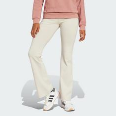 Rückansicht von adidas Essentials Small Logo Flared Leggings Leggings Damen Beige / White