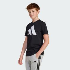 Rückansicht von adidas Essentials Kids T-Shirt Funktionsshirt Kinder Black / White