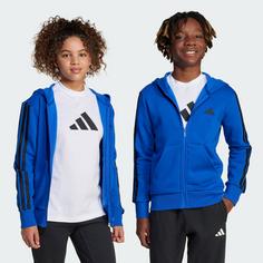 Rückansicht von adidas Essentials Kids Kapuzenjacke Hoodie Kinder Royal Blue / Black