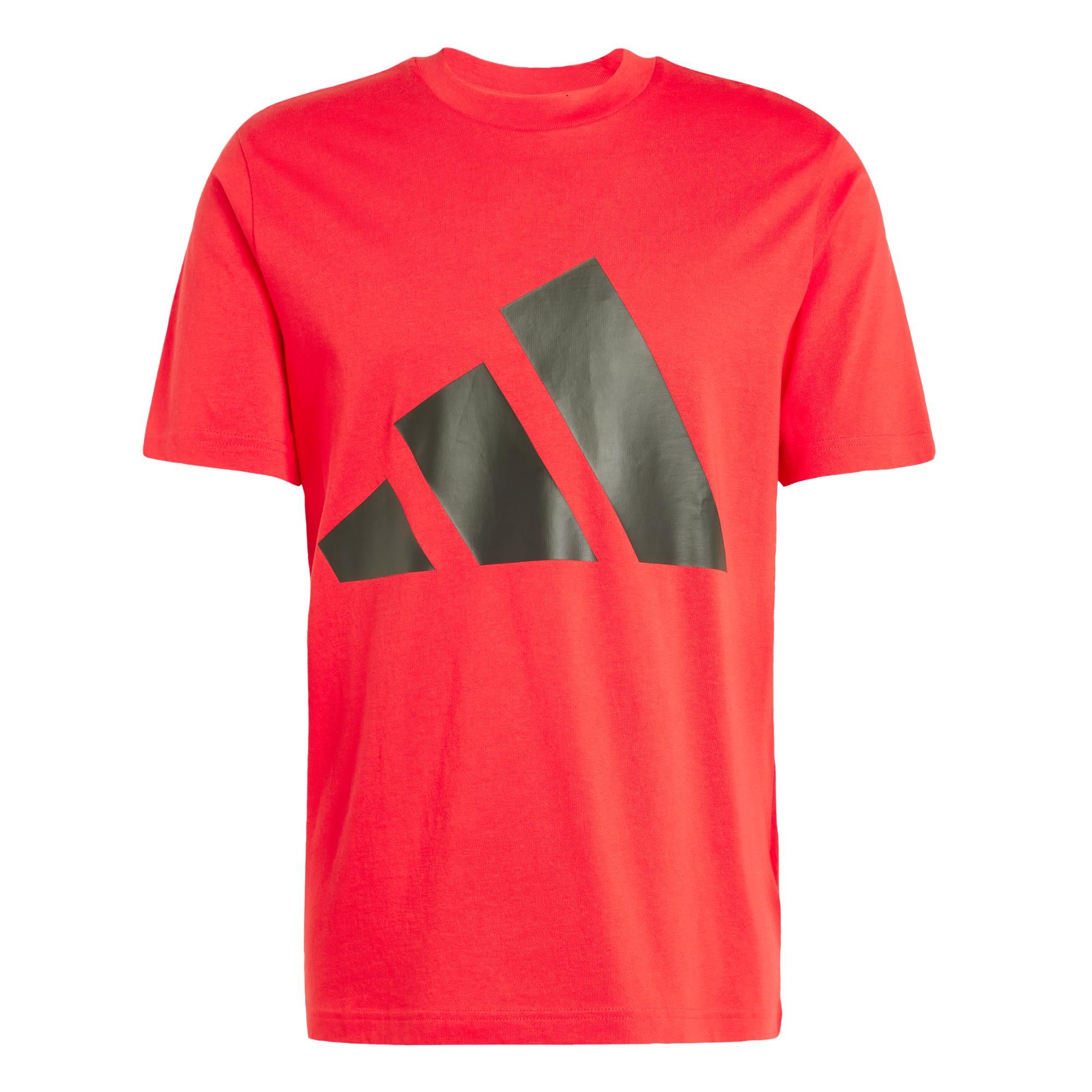 Black adidas shirt with red logo online