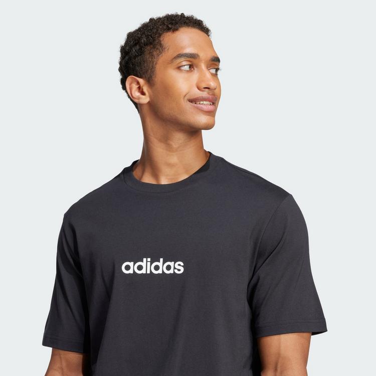adidas adidas Essentials Linear Single Jersey T-Shirt T-Shirt Herren - Black / White - 1 | SportScheck
