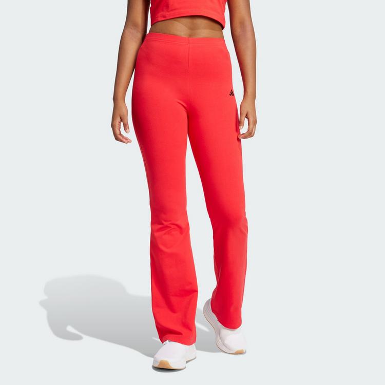 adidas adidas Essentials Small Logo Flared Leggings Leggings Damen - Pure Ruby / Black - 0 | SportScheck