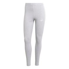 adidas Essentials 3-Streifen Cotton Leggings Leggings Damen Light Grey Heather / White