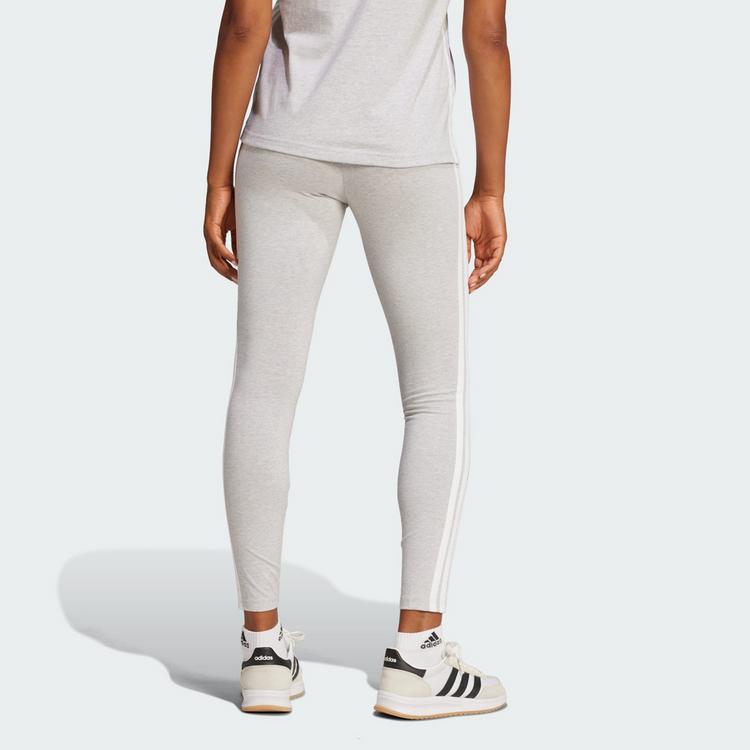 adidas adidas Essentials 3-Streifen Cotton Leggings Leggings Damen - Light Grey Heather / White - 1 | SportScheck