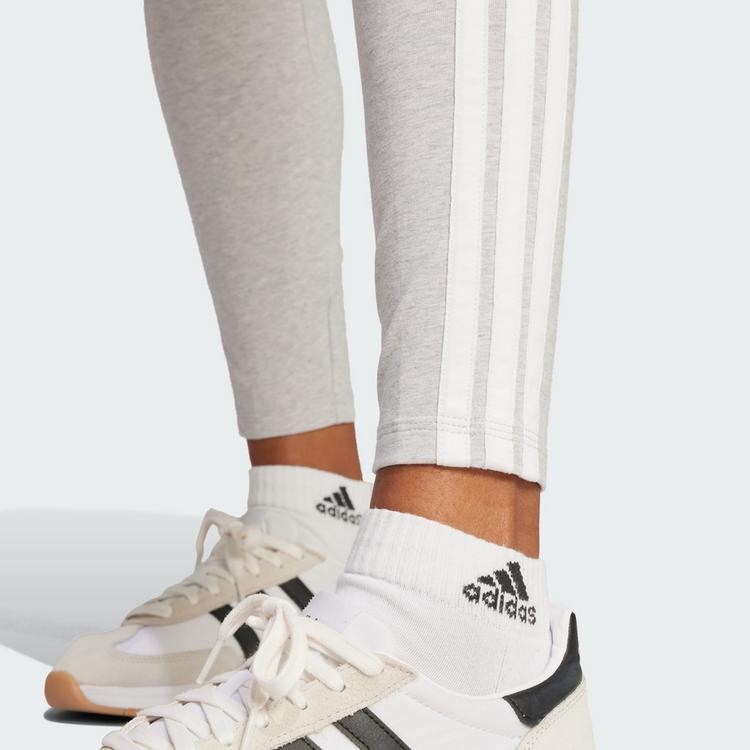 adidas adidas Essentials 3-Streifen Cotton Leggings Leggings Damen - Light Grey Heather / White - 0 | SportScheck