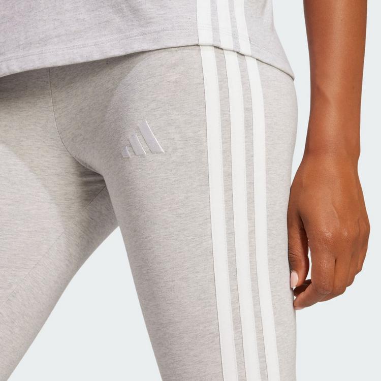 adidas adidas Essentials 3-Streifen Cotton Leggings Leggings Damen - Light Grey Heather / White - 1 | SportScheck