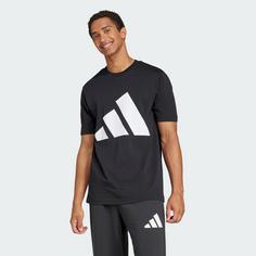 Rückansicht von adidas Essentials Big Logo T-Shirt T-Shirt Herren Black / White