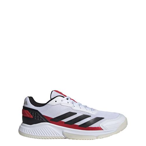 Rückansicht von adidas Courtquick Padel Schuh Tennisschuhe Cloud White / Core Black / Lucid Red