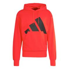 adidas Essentials Big Logo French Terry Hoodie Hoodie Herren Pure Ruby / Black