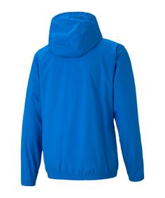 Rückansicht von PUMA teamRISE Allwetterjacke Regenjacke Herren blau