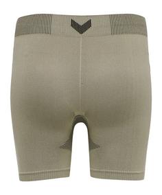 Rückansicht von hummel hmlFIRST Seamless Short Damen Funktionsunterhose Damen gruenschwarz