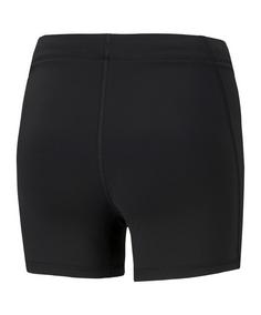 Rückansicht von PUMA Cross the Line Short Running Damen Laufshorts Damen schwarz