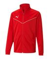 PUMA teamRISE Poly Trainingsjacke Kids Trainingsjacke Kinder - rotweiss