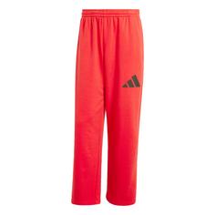 adidas Essentials Wide Leg 3 Bar Logo Hose Trainingshose Herren Pure Ruby / Black