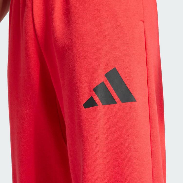 adidas adidas Essentials Wide Leg 3 Bar Logo Hose Trainingshose Herren - Pure Ruby / Black - 0 | SportScheck