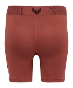 Rückansicht von hummel hmlFIRST Seamless Short Damen Funktionsunterhose Damen rot