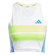 adidas Adizero Retro Running Crop-Top Croptop Damen White / Lucid Lemon