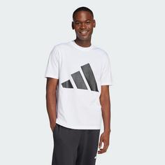 Rückansicht von adidas Essentials Big Logo T-Shirt T-Shirt Herren White / Black